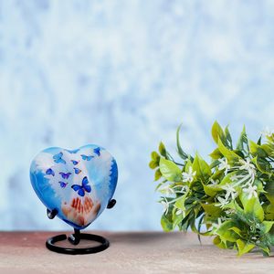 โกศรูปหัวใจรูปผีเสื้อสำหรับมนุษย์ขี้เถ้าโกศสำหรับมนุษย์และสัตว์เลี้ยงโกศตกแต่งด้วยโลหะทนทาน - Product Image 5