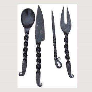 Vente en gros de couverts de restaurant en acier inoxydable de qualité supérieure couteau cuillère fourchette ensemble de couverts au design médiéval pour cadeaux d'anniversaire - Product Image 2