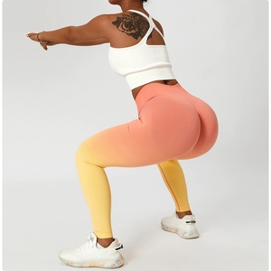 Venta al por mayor de diseño personalizado de las mujeres gimnasio Yoga Leggings alto Nylon Spandex activo pantalones de chándal elástico bolsillo invierno estampado cordón - Product Image 3