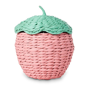 ตะกร้าใส่เสื้อผ้าเด็กทำจากผักตบชวา สไตล์น่ารัก ตะกร้าสานจากเส้นใยธรรมชาติ - Product Image 4