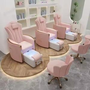 เก้าอี้ทำเล็บเท้าสำหรับร้านทำเล็บเท้าสีชมพูทันสมัยหรูหราแบบ2024 - Product Image 3