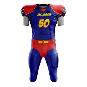 Uniforme de fútbol americano para adultos hecho a medida de calidad superior 100% poliéster colores personalizados y logotipo uso en las cuatro estaciones - Product Image 1