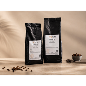 Grains de café italiens torréfiés de qualité supérieure en sacs de 9x1kg - Mélanges de café Vivace 50% ARABICA - 50% ROBUSTA - Product Image 1