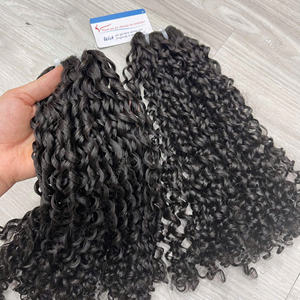 Nuevo estilo al vapor Pixie Extensiones de cabello Paquete Trama Máquina de cabello Trama y cierre Encaje para hacer pelucas Cabello humano - Product Image 3