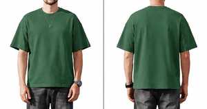 เสื้อยืดผู้ชายปักลายสีเขียว ผ้าถัก แห้งเร็ว ใส่สบายสำหรับฤดูร้อน แขนสั้น โลโก้ด้านหน้า - Product Image 5