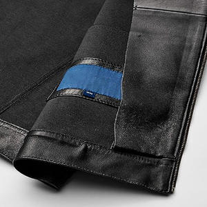 Veste de moto noire en cuir véritable de haute qualité pour hommes finition antibactérienne hiver - Product Image 6