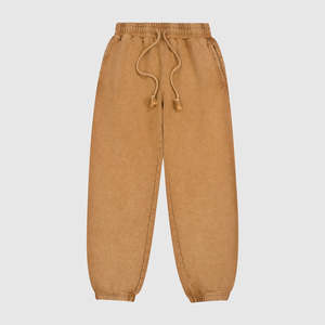 <b>Sweat</b> <b>Pants</b> <b>Men</b> Straight Leg Stacked Baggy Sweatpants Embroidery French Terry Cotton <b>Pants</b> - Product Image 1