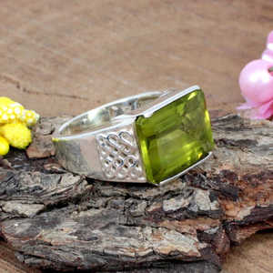 แหวนเงินสเตอร์ลิง92.5ควอตซ์เลมอนสุดโรแมนติกเครื่องประดับชั้นดีชุบโรเดียมประดับด้วยพลอยตัดทรงรีเซล - Product Image 4