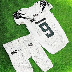 Ensemble d'uniformes de football américain sur mesure pour adultes, respirant, 100% polyester, maillots et pantalons à séchage rapide - Product Image 1