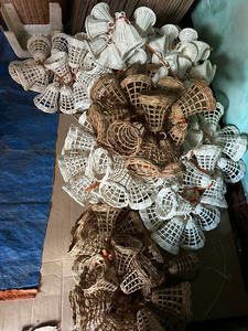 Adornos navideños coloridos de mimbre, decoración colgante de árbol hecha a mano, accesorios rústicos de vacaciones para decoración de temporada - Product Image 2