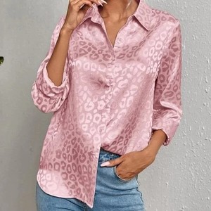 Chemises pour femmes respirantes de haute qualité chemise imprimée par sublimation tendance Design élégant décontracté chemises d'été à manches longues - Product Image 2