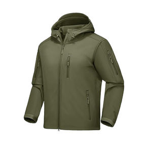 <b>Men's</b> Soft Shell Warm Winter Fleece Hooded <b>Jacket</b> Breathable Windproof Solid Color Customize Embroidery Puff Printing <b>Smart</b> - Product Image 3