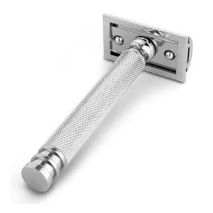 Rasoirs de sécurité pour barbier à long manche pour hommes Rasoir à lame à double tranchant en acier inoxydable Marque OEM Prix de gros - Product Image 1