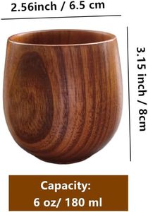 แก้วมักทำจากไม้เนื้อแข็งธรรมชาติทำด้วยมือแก้วไมโครเวฟปลอดภัยต่อสิ่งแวดล้อมแก้วมักสไตล์กำหนดเองได้สำหรับไวน์ชา - Product Image 5