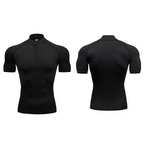 Prima Slim Fit Transpirable Jogging Wear Top Calidad Mangas cortas Gimnasio Camisas Personalizar Diseño Venta al por mayor Rash Guard - Product Image 2