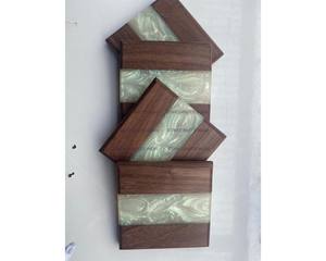 Posavasos de madera de Oliva de resina epoxi personalizado, posavasos de lujo para decoración del hogar para bebidas, alfombrillas y almohadillas de madera de resina personalizadas populares - Product Image 6