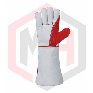 Guantes de soldadura personalizables de piel de vaca dividida con aislamiento térmico resistencia al desgaste 7 oz de espesor antideslizante sin polvo - Product Image 3