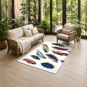RUGS DEPOT LXDP-1048 Wholesale Multicolor Neutral Designer Pattern Digital Printed Machine Washable Chenille Area Rug Non <b>Slip</b> - Product Image 6