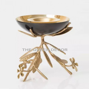 Leaf Design Brass Gold Color Incense <b>Burner</b> <b>Bakhoor</b> <b>Burner</b> for Home Hotel and Wedding Fragrance Usage - Product Image 2