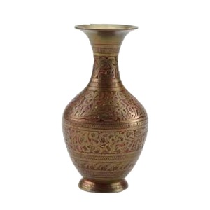 Florero de latón de alta calidad con grabado en oro acabado para decoración del hogar florero decorativo de mesa - Product Image 3