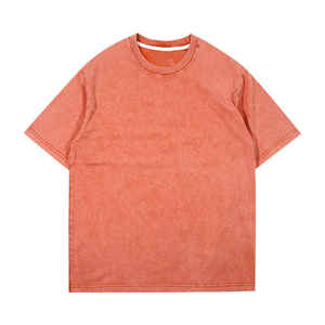 2026 nueva camiseta de manga corta con parche bordado desgastado para hombre, ropa de calle de algodón 100%, diseño de serigrafía sólida - Product Image 6