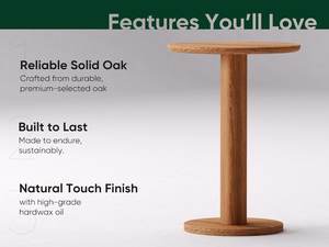 Table de chevet indienne flottante en chêne massif faite à la main Mobilier de chambre minimaliste moderne en bois naturel écologique - Product Image 4