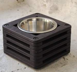 Comedero elevado para perros y mascotas, cuenco de madera para alimentos, soporte de agua y cuenco de acero inoxidable, lazo de agua para comida de perros y gatos - Product Image 1