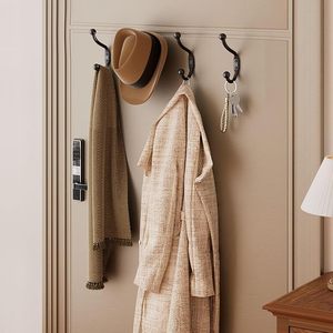 Unique Black <b>Wall</b> Mounted Aluminium Coat <b>Hooks</b> Hanger With Screw <b>for</b> Towel <b>Key</b> Robe Scarf Bag Cap Coffee Cups - Product Image 6