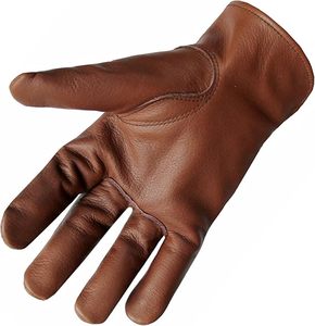Guantes de trabajo de cuero marrón para hombres Guantes de jardinería duraderos Guantes de conductor - Product Image 2