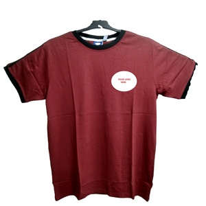 T-shirt homme personnalisé à la mode OEM T-shirt uni durable à manches courtes T-shirt unisexe d'été pour homme col en O taille libre - Product Image 1