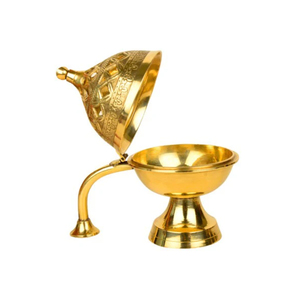 New Antique Design Tableware <b>Incense</b> <b>Burner</b> Brass Metal Bakhoor Holder Home Purifying Dhoop Dani <b>Incense</b> <b>Burner</b> in Low Price - Product Image 2