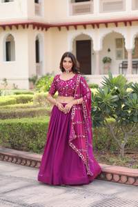 Lehenga Choli de Diseño Moderno con Bordado de Alta Demanda para Fiestas, para Mujer, de Proveedor Indio - Product Image 2