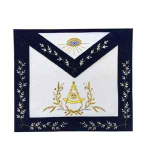 Delantal clásico de Regalia con borde decorativo de superficie lisa y correa ajustable Ideal para uniforme ceremonial y uso tradicional - Product Image 6