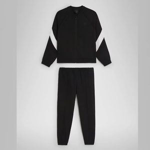 ชุดกีฬาแฟชั่นสีดำข้างหน้าชุดใส่สบายแจ็กเก็ตและกางเกงเหมาะสำหรับใส่ไปยิมวิ่งและสวมใส่ในชีวิตประจำวัน - Product Image 6