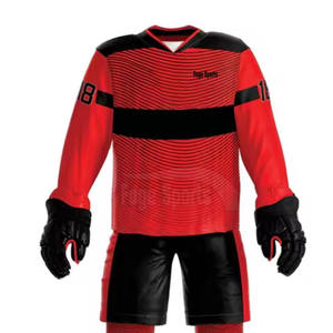 Cómodo uniforme de hockey sobre hielo de tamaño personalizado en stock 100% poliéster hecho uniforme de hockey sobre hielo - Product Image 4