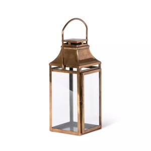 Lanterne porte-bougie en cuivre antique de luxe, design moderne, disponible en différentes tailles pour la décoration intérieure - Product Image 4