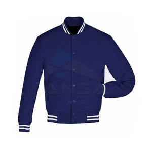 แจ็คเก็ตวาร์ซิตี้แบบใหม่มาแรง ขายดี รับสั่งทำตามแบบ พร้อมปกตั้ง โลโก้ด้านหน้า คุณภาพพรีเมียม เสื้อคลุมแฟชั่น - Product Image 3