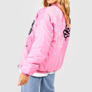 Veste bomber pour femmes grande taille de haute qualité, vêtements d'hiver pour femmes, coton imprimé, manches côtelées, fermeture éclair, coupe-vent, veste en jean - Product Image 6