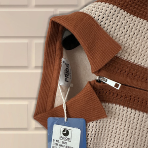 Polo personnalisé pour homme T-shirt tricoté avec fermeture éclair Streetwear Mode décontractée Style formel directement du fabricant - Product Image 4