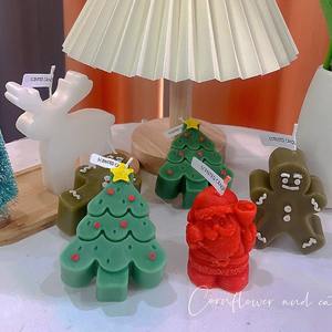 Toowin มนุษย์ขนมปังขิง, เทียนต้นคริสต์มาส, อุปกรณ์ตกแต่งคริสต์มาส, เครื่องประดับสี, เทียนคริสต์มาส - Product Image 3