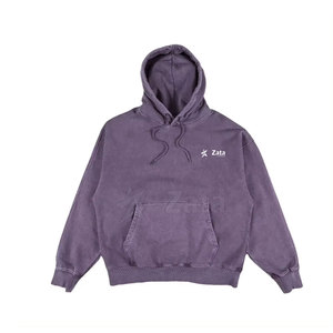 Nouveaux hommes à la mode grande taille sweats à capuche délavés à l'acide 100% coton solide hiver décontracté respirant écologique doublé - Product Image 1