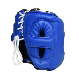 New Design Durable Leather Boxing <b>Head</b> Guard Hand Grips Full Face Protection Customized Logo Lightweight <b>Training</b> Sparring - Product Image 2