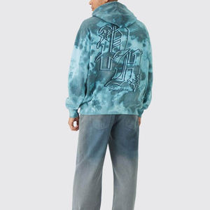 Produit phare : Sweat à capuche unisexe en molleton 100% coton épais, délavé à l'acide, pour l'hiver, coupe oversize, couleur unie, écologique, séchage rapide et respirant - Product Image 2