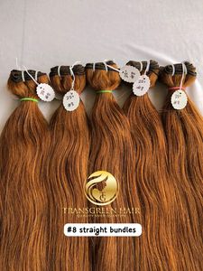Top Mejor Calidad 22 "#8 Color Straight Wholesale's Bundle's Raw Indian Temple Directo de India Machine Double Weft Human Hair's - Product Image 5
