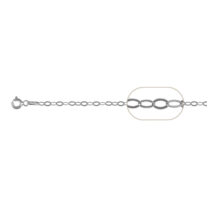 Chaîne d'ancre polie de qualité italienne 037 collier en argent sterling 925 traitements galvaniques fête finie accessoire parfait - Product Image 1