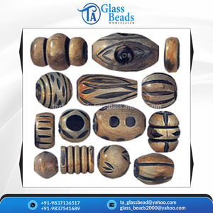 Latest Stock Arrival 2024 Top Selling Hand Carved Horn <b>Beads</b> Gray or Black Color Loose <b>Beads</b> Available in Wide Color & Sizes - Product Image 2