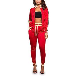 Nouvelle arrivée Survêtement de sport zippé en nylon personnalisé pour femmes Taille XL Ensemble deux pièces pour l'entraînement et le jogging Designer personnalisé - Product Image 2