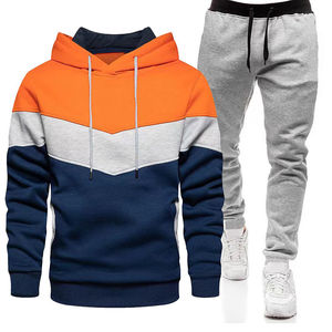 Vente en gros de survêtements d'entraînement de couleur contrastante survêtement à capuche survêtement jogger sweats à capuche jogging survêtement personnalisé pour hommes ensemble 2026 - Product Image 4