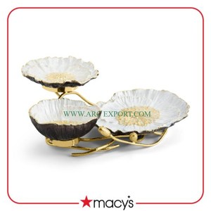 Qualité supérieure Plaqué or Look unique Décoration de la maison Serveur de nourriture Bols Standard Designer Top Vente Cuisine Ware Bols - Product Image 3