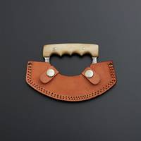 Petit couteau Ulu en acier Damas de haute qualité, écologique, fait sur mesure, avec manche en os de vache, pour couper la pizza et la viande, cadeau pour la fête des mères, couteau de cuisine